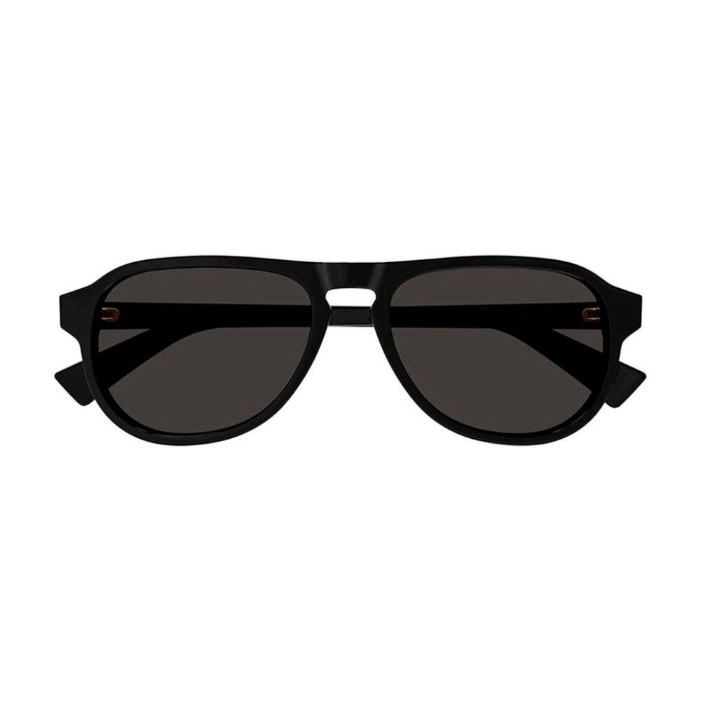 NEW BOTTEGA VENETA BV1292S 001 SUNGLASSES MEN BLACK PILOT EYEWEAR - Picture 3 of 4